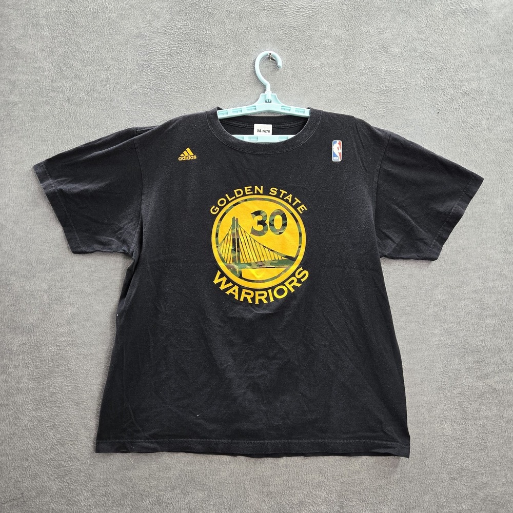 Golden State Warriors Men Shirt XL Black Adidas Graphic Stephen Curry 30